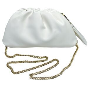 Understated Leather Crescent Clutch Crossbody Bag - 8.25” x 2.75” x 5”